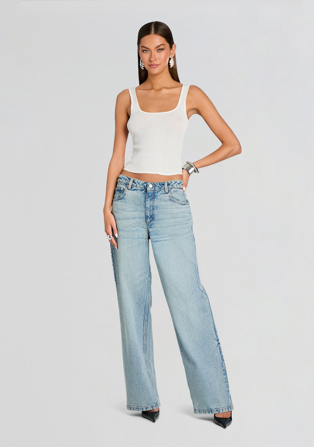 Alberta Tank by SEROYA in White, product image 4