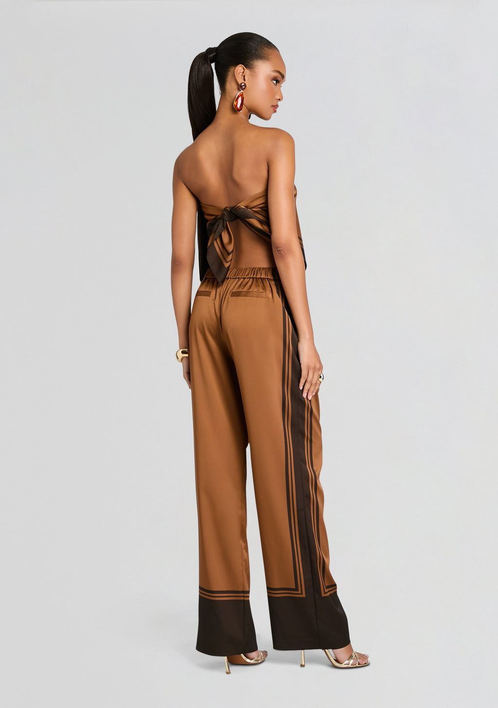 Hark Satin Top by SEROYA in Bosun Brown Tile, product image 5