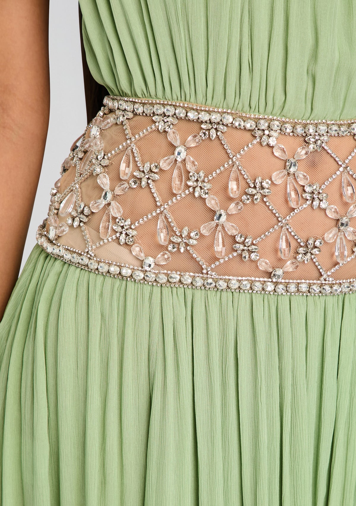 Kreeli Embellished Dress by retrofête in Matcha, product image 2