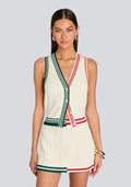 Pearson Vest by SEROYA in Eggshell Varsity, product image 1
