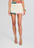 Pearson Skirt by SEROYA in Eggshell Varsity, product image 1