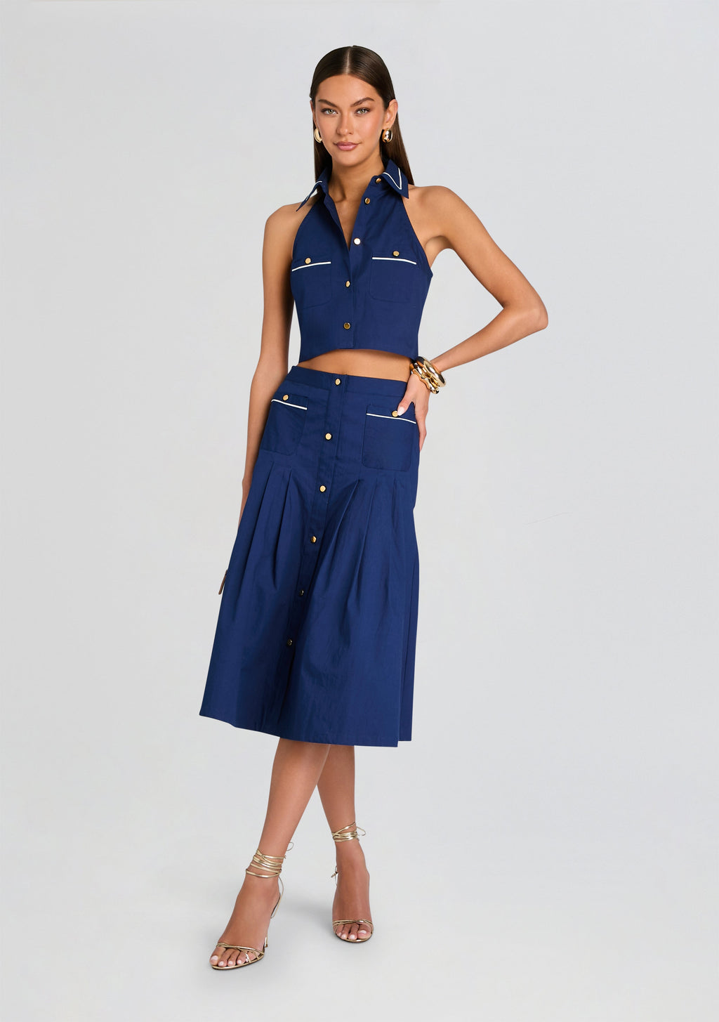 Yumi Top by SEROYA in Admiral Blue, product image 2