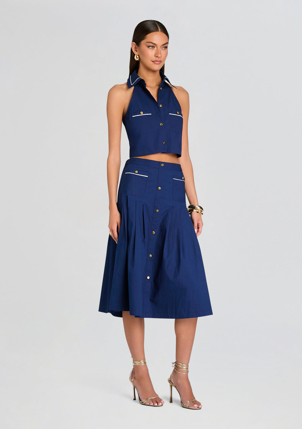 Yumi Skirt by SEROYA in Admiral Blue, product image 4