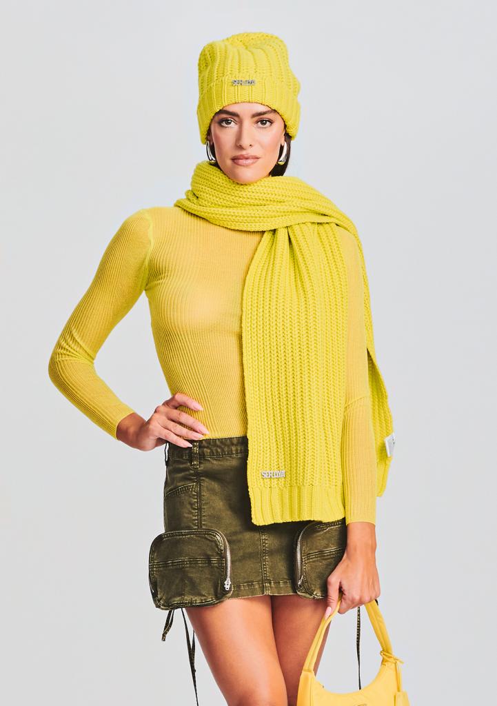 Ash Scarf by SEROYA in Citric, product image 1