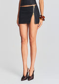 Nyla Denim Skirt by retrofête in Rinse, product image 1