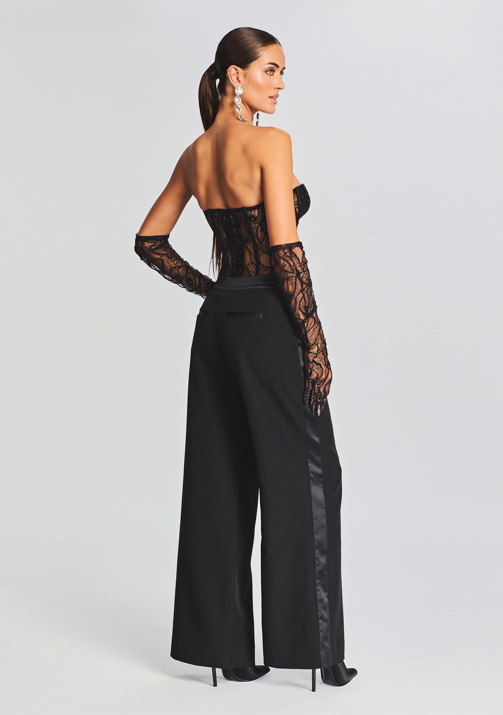 Hailey Embellished Lace Top by retrofête in Black, product image 4