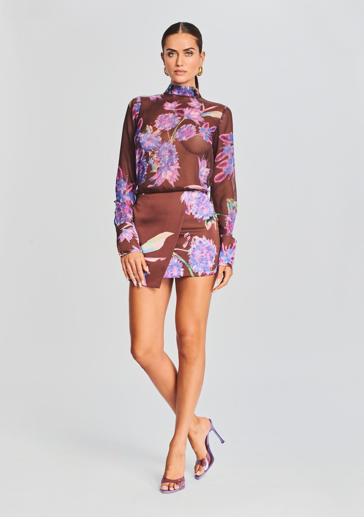 Shay Short Dress by Rococo Sand in Brown, product image 5