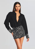 Andrea Shirt by retrofête in Black/Silver, product image 1
