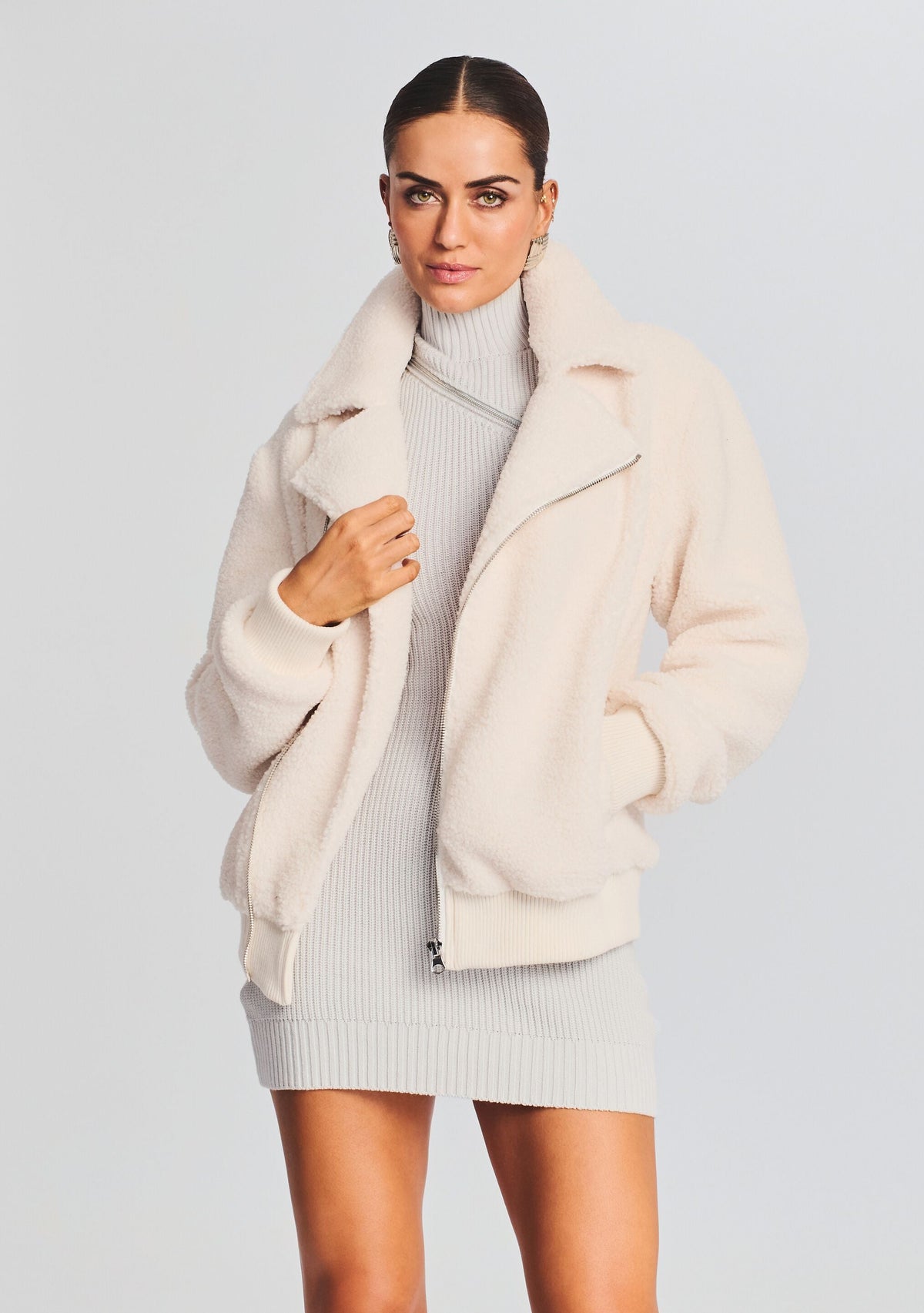 Caleb Teddy Jacket by SEROYA in Cream, product image 5