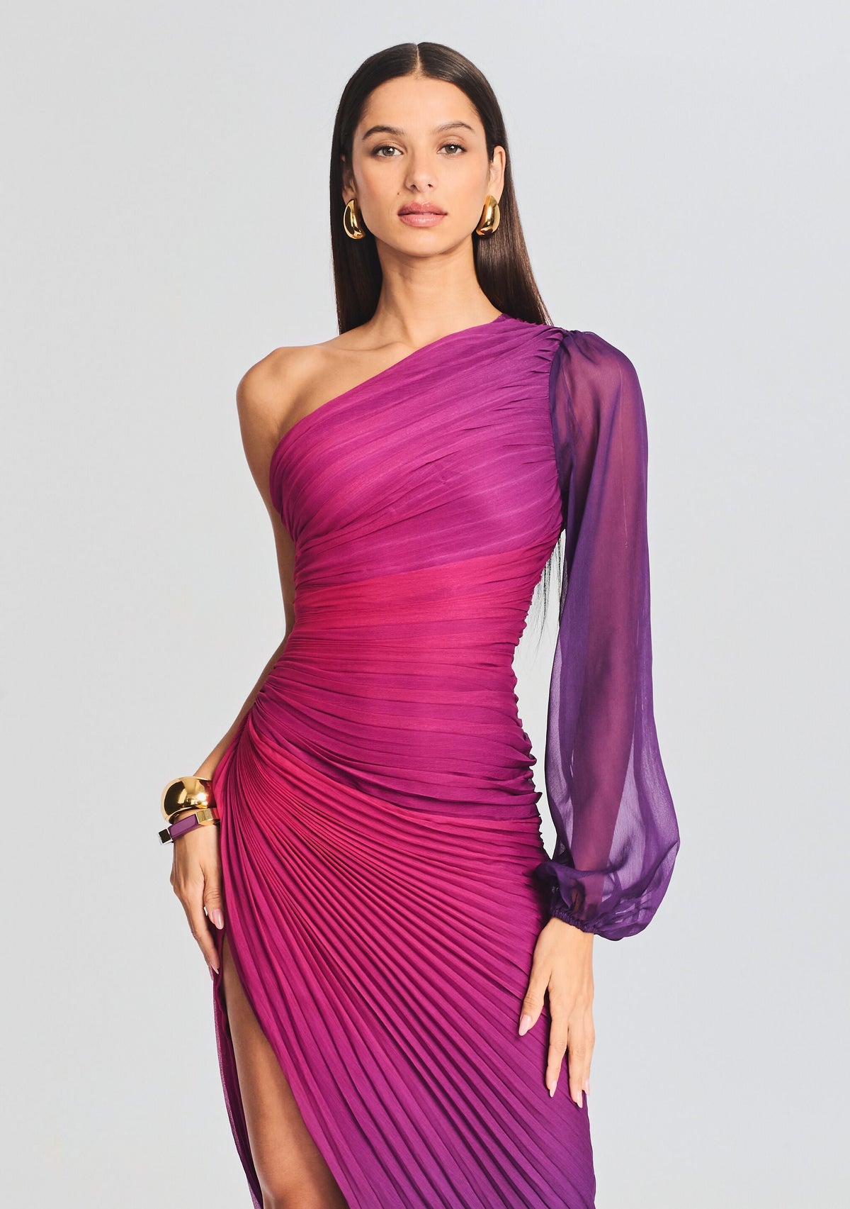 Paige Long Dress by Rococo Sand in Pink and Purple, product image 2