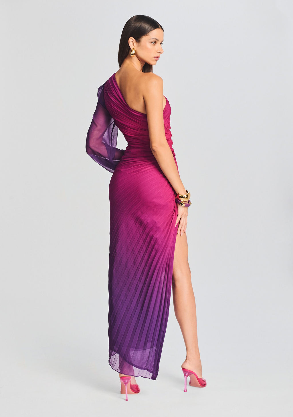 Paige Long Dress by Rococo Sand in Pink and Purple, product image 4