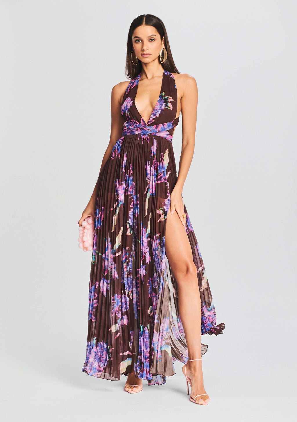 Shay Long Dress by Rococo Sand in Brown, product image 1