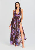 Shay Long Dress by Rococo Sand in Brown, product image 1