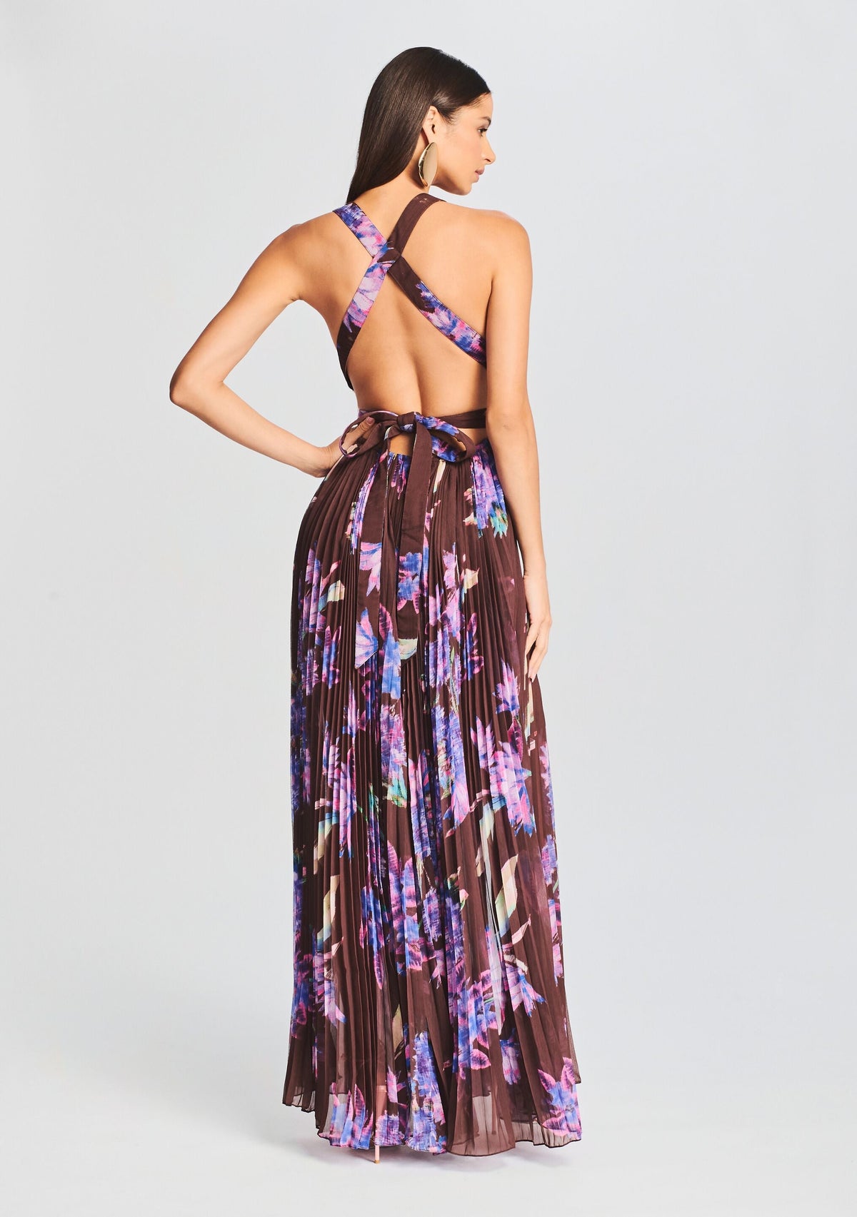 Shay Long Dress by Rococo Sand in Brown, product image 4