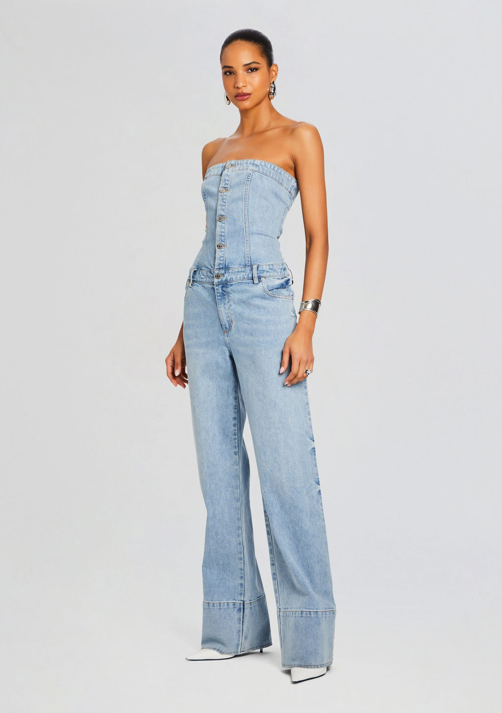 Melody Jumpsuit by SEROYA in Coastline, product image 3