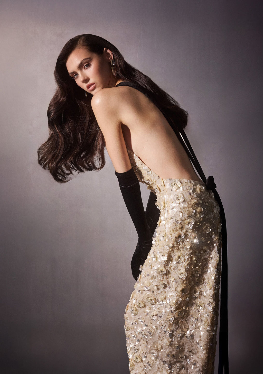 Shanae Dress by retrofête in Cream/Black, product image 2