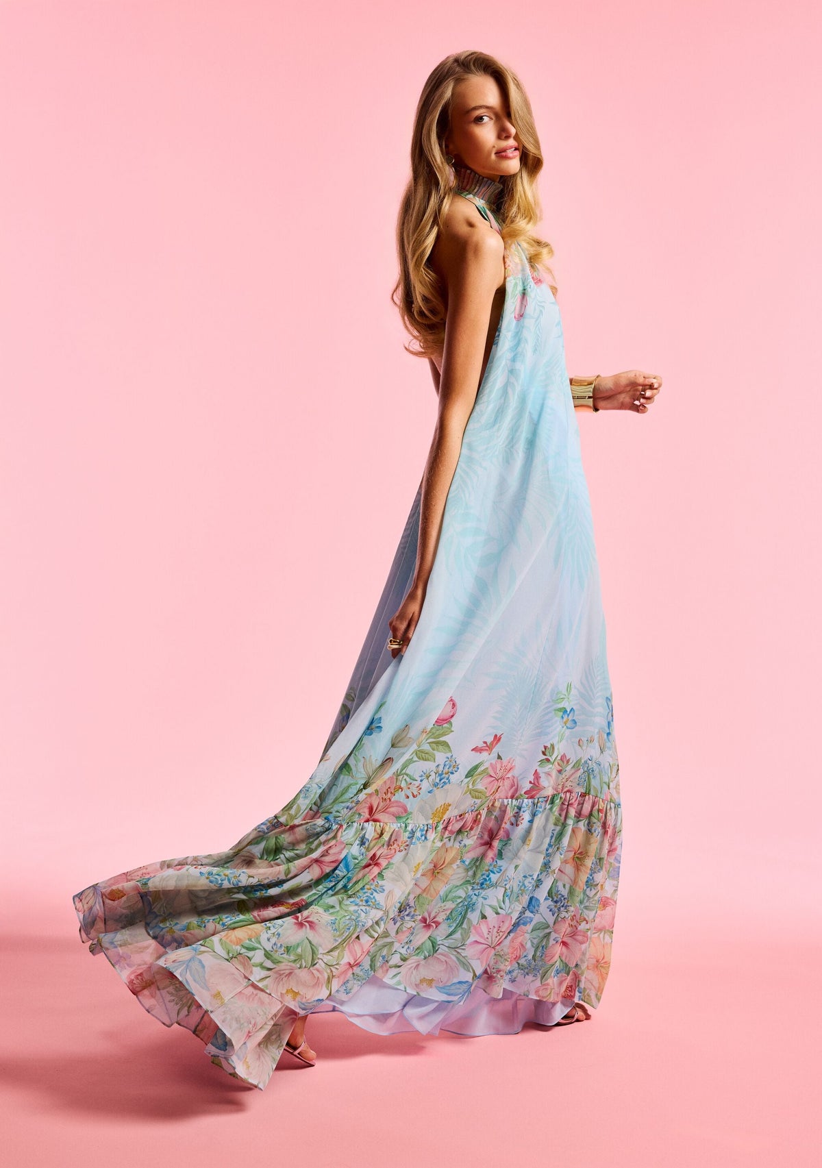 Francy Dress by retrofête in Bleu Fleur Tropicale, product image 2