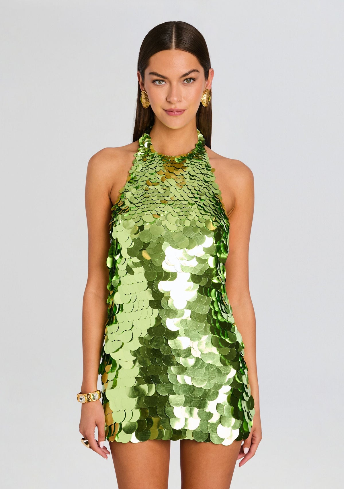 Bondera Sequin Dress by retrofête in Kiwi, product image 5