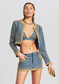 Alma Jacket by retrofête in Embroidered Denim, product image 1