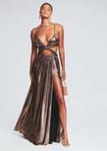 Jett Dress by retrofête in Metallic Bronze, product image 1
