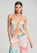 Arlene Silk Top by retrofête in Watercolor Marble, product image 1