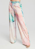Kasha Silk Pant by retrofête in Watercolor Marble, product image 1