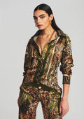 Emmy Silk Shirt by retrofête in Jungle Leopard, product image 1