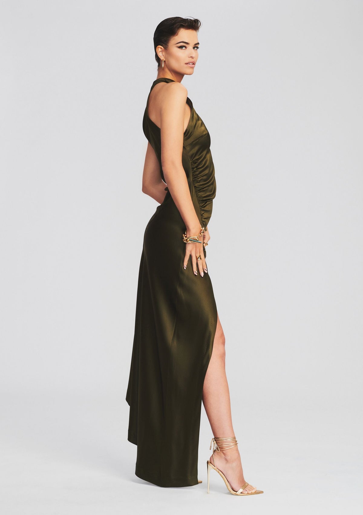 Sab Dress by retrofête in Army Green, product image 3