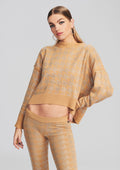 Mal Sweater by retrofête in Caramel/Silver Houndstooth, product image 1
