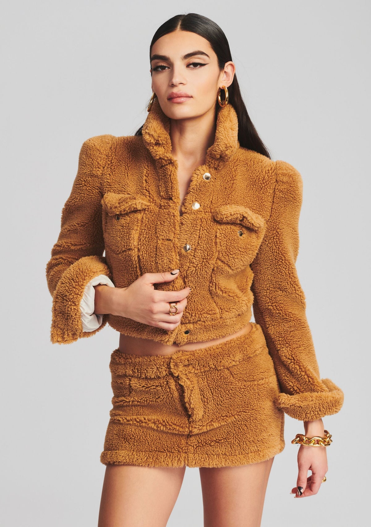 Brie Teddy Jacket by retrofête in Teddy, product image 5