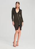 Cassidy Dress by retrofête in Metallic Black/Gold, product image 1