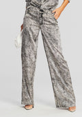 Verona Silk Pant by retrofête in Black Acid Denim, product image 1