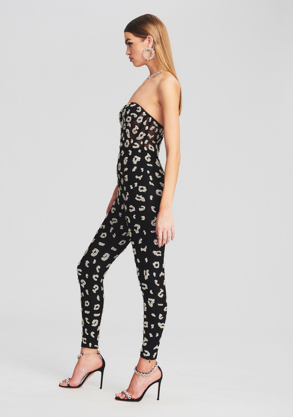 Kendall Jumpsuit by retrofête in Black/Silver Leopard, product image 3