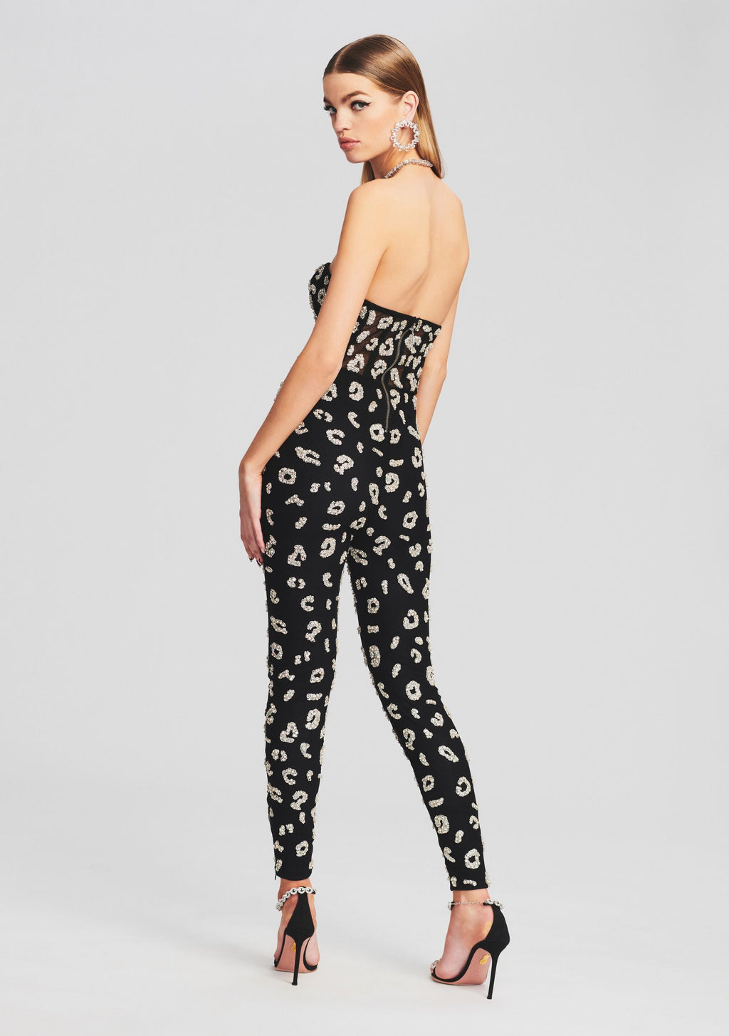 Kendall Jumpsuit by retrofête in Black/Silver Leopard, product image 4