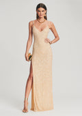 Valencia Sequin Dress by retrofête in Sea Shell, product image 1