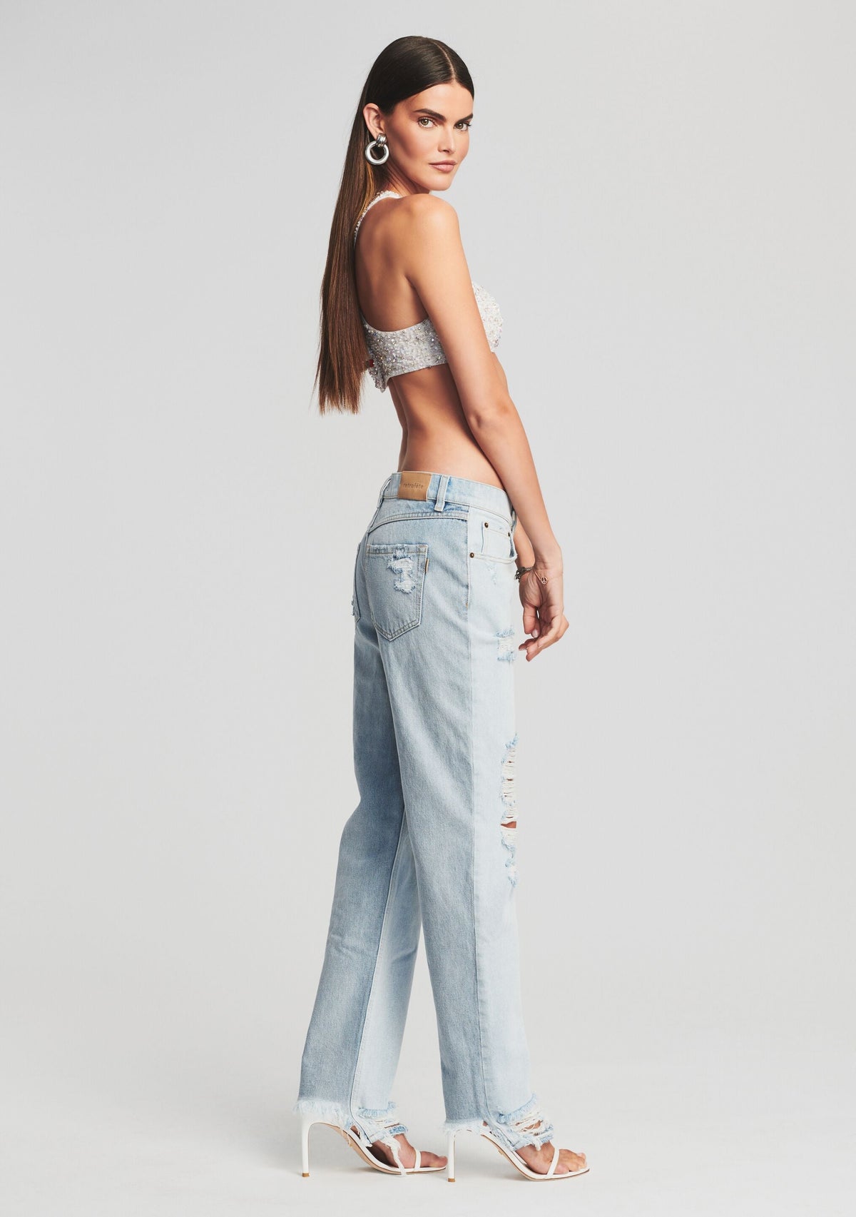 Maggie Low Rise Jean by retrofête in Two Tone Laguna, product image 3