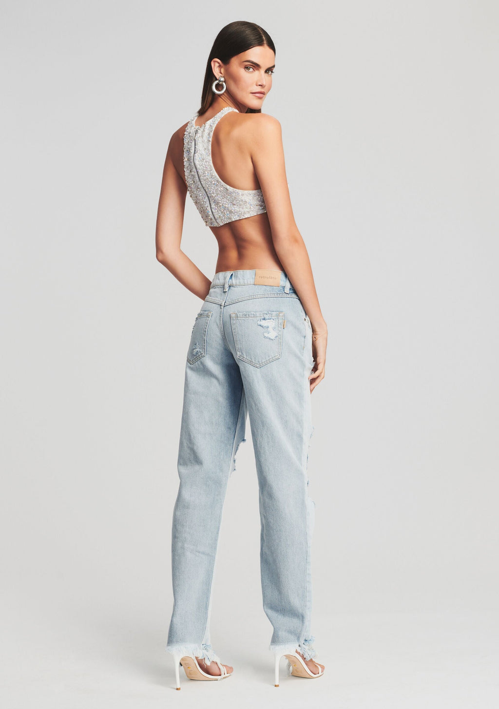 Maggie Low Rise Jean by retrofête in Two Tone Laguna, product image 4