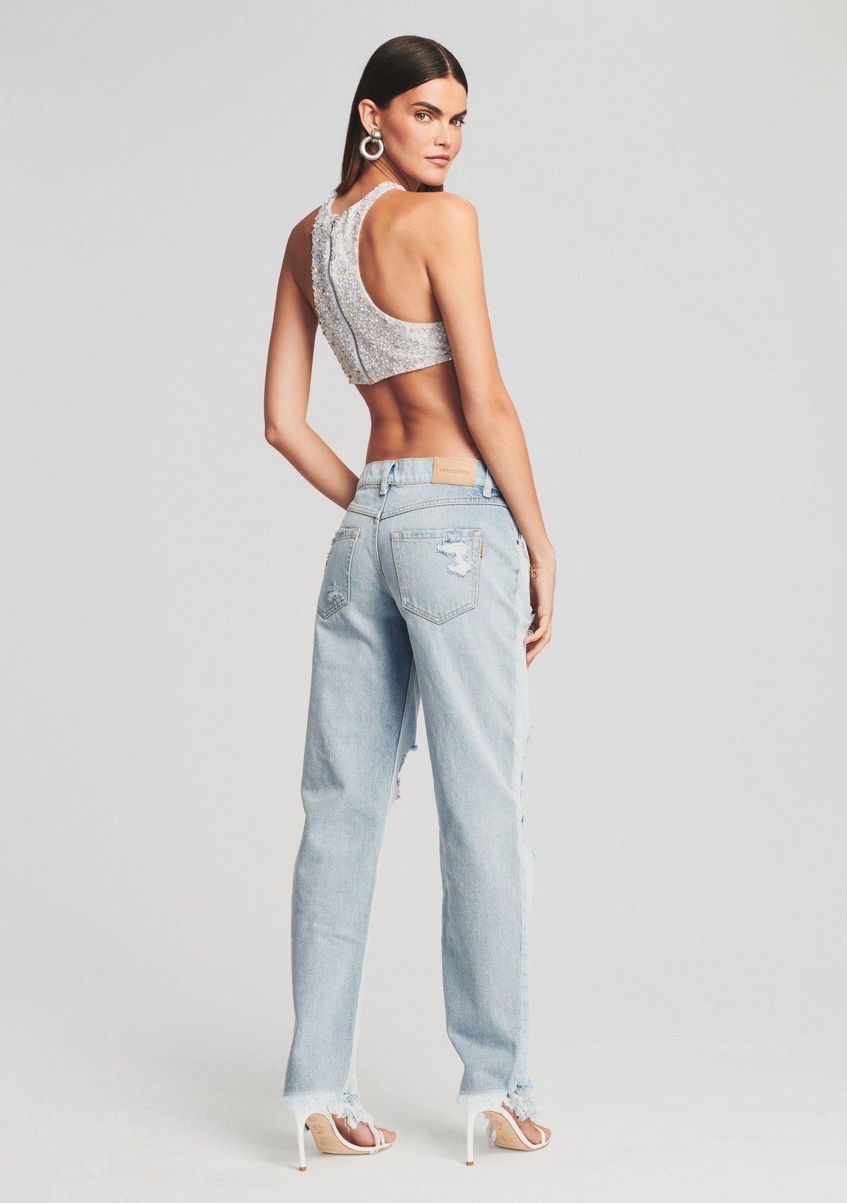 Maggie Low Rise Jean by retrofête in Two Tone Laguna, product image 4
