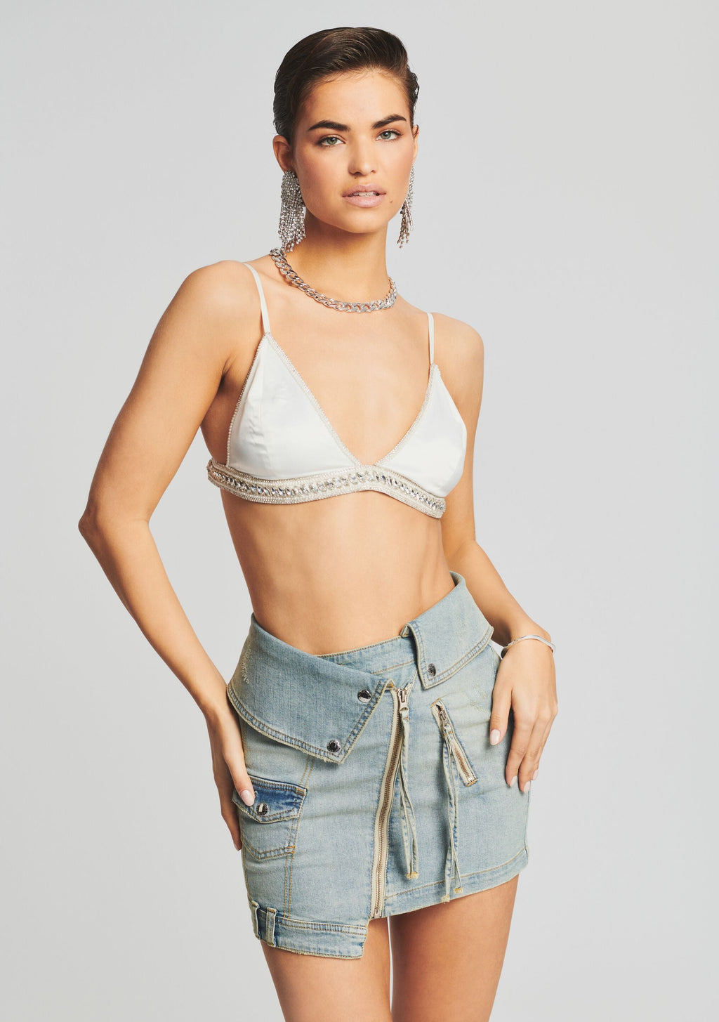 Rumor Skirt by retrofête in Porcelain Blue, product image 5