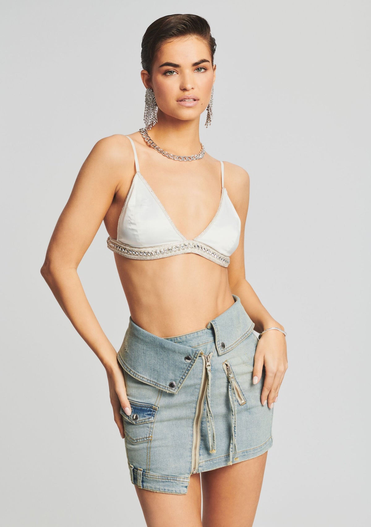 Rumor Skirt by retrofête in Porcelain Blue, product image 5
