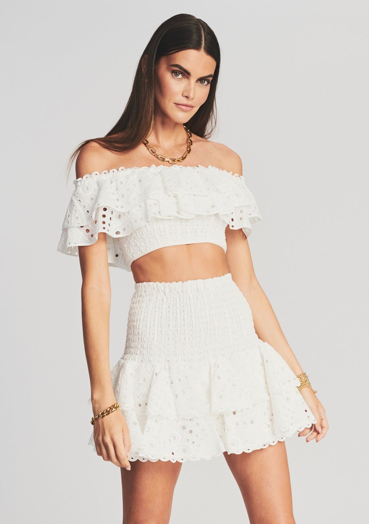 Noa Short Skirt by Charo Ruiz in White, product image 3