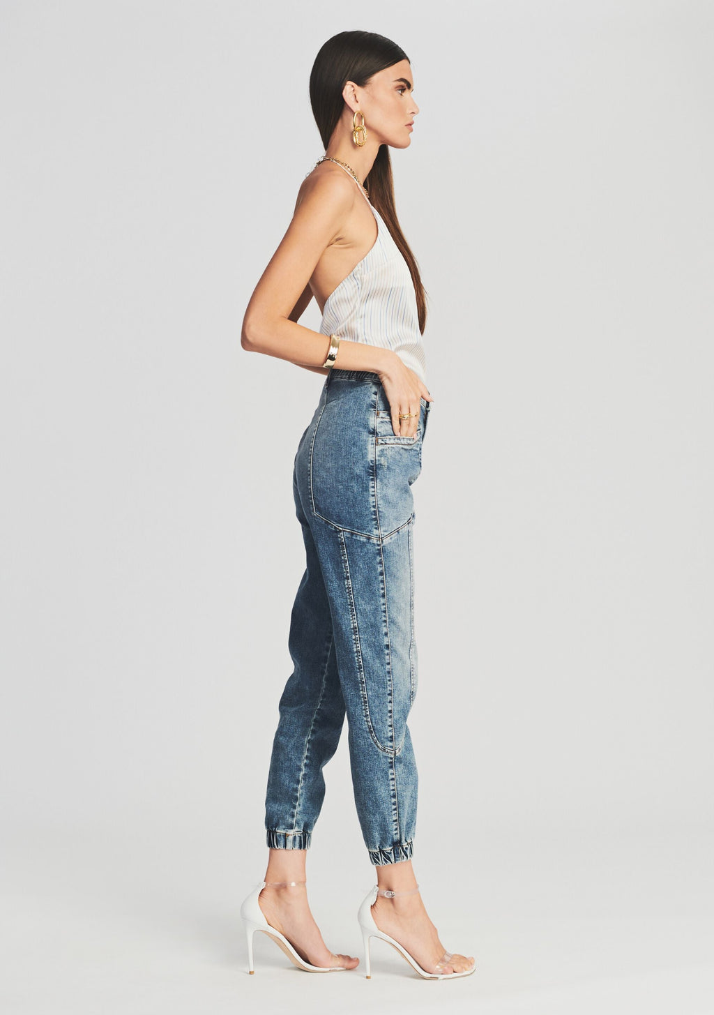Myla Pant by retrofête in Light Rip Tide, product image 3