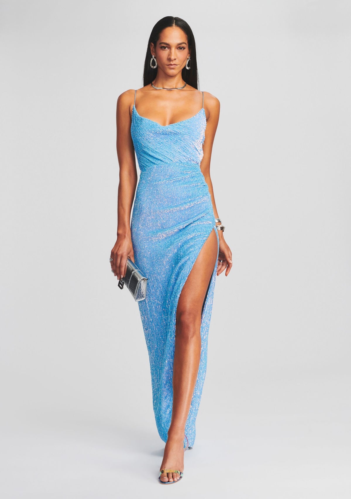 Katya Dress by retrofête in Blue Rainbow, product image 5