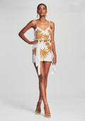 Claire Sequin Palm Dress by retrofête in White Gold Palm, product image 1