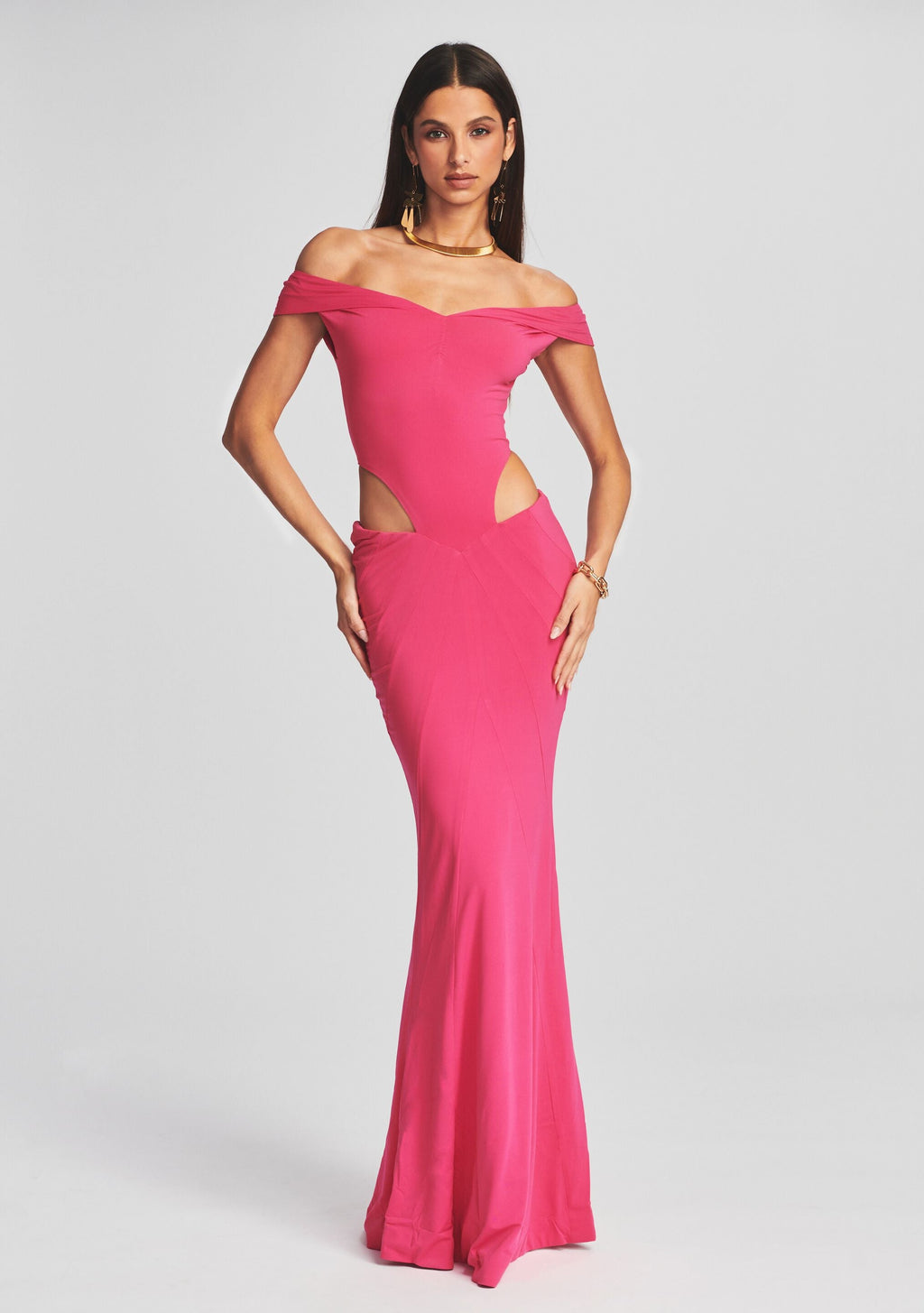 Giada Dress by retrofête in Fuchsia, product image 1