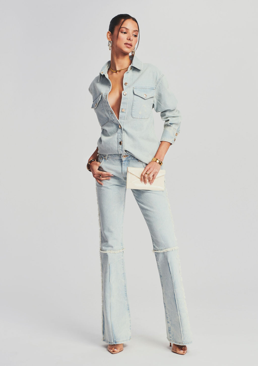 Doreen Shirt by retrofête in Blue Dawn, product image 5