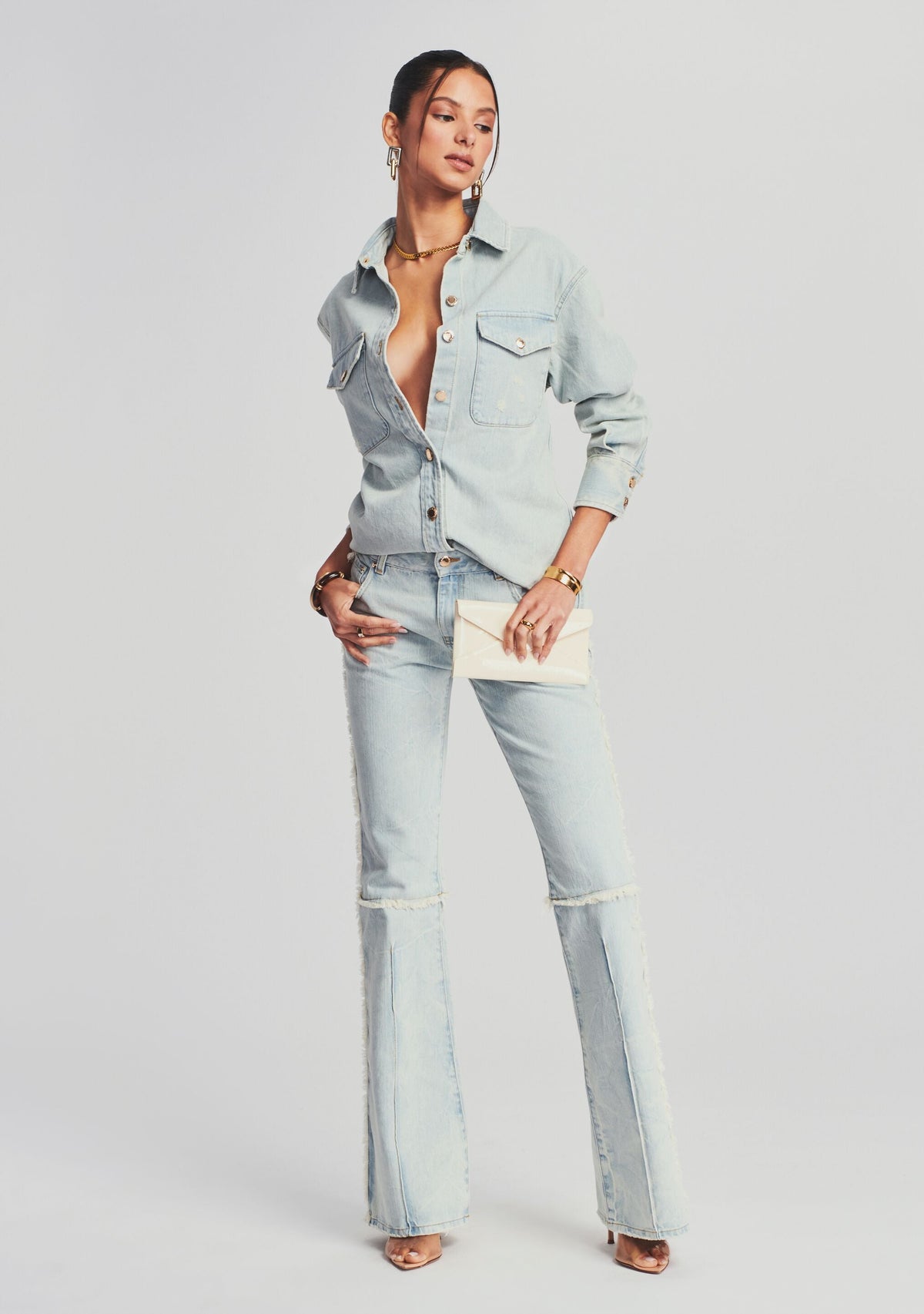 Doreen Shirt by retrofête in Blue Dawn, product image 5