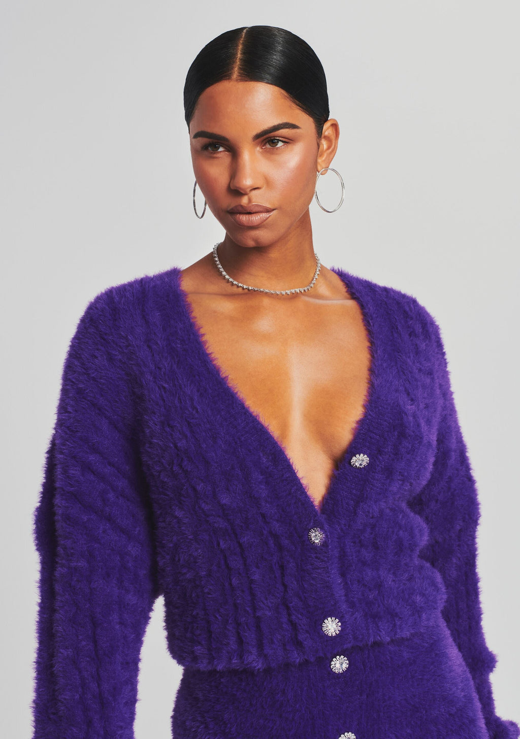 Tala Fuzzy Dress by retrofête in Fuzzy Purple, product image 2