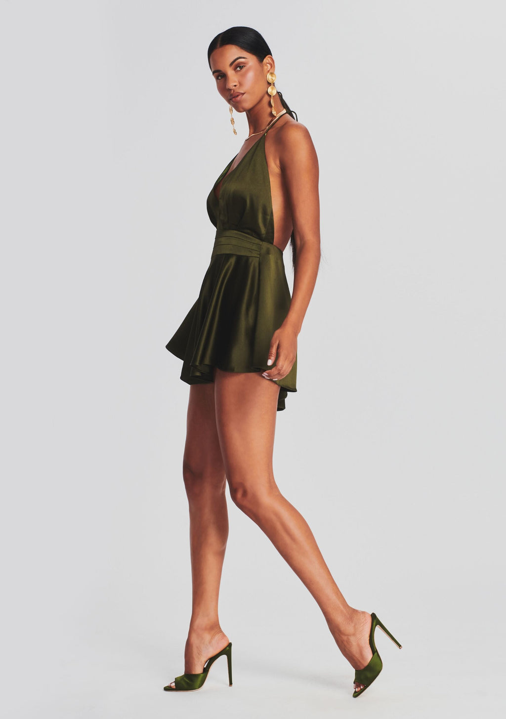 Natasha Dress by retrofête in Army Green, product image 3