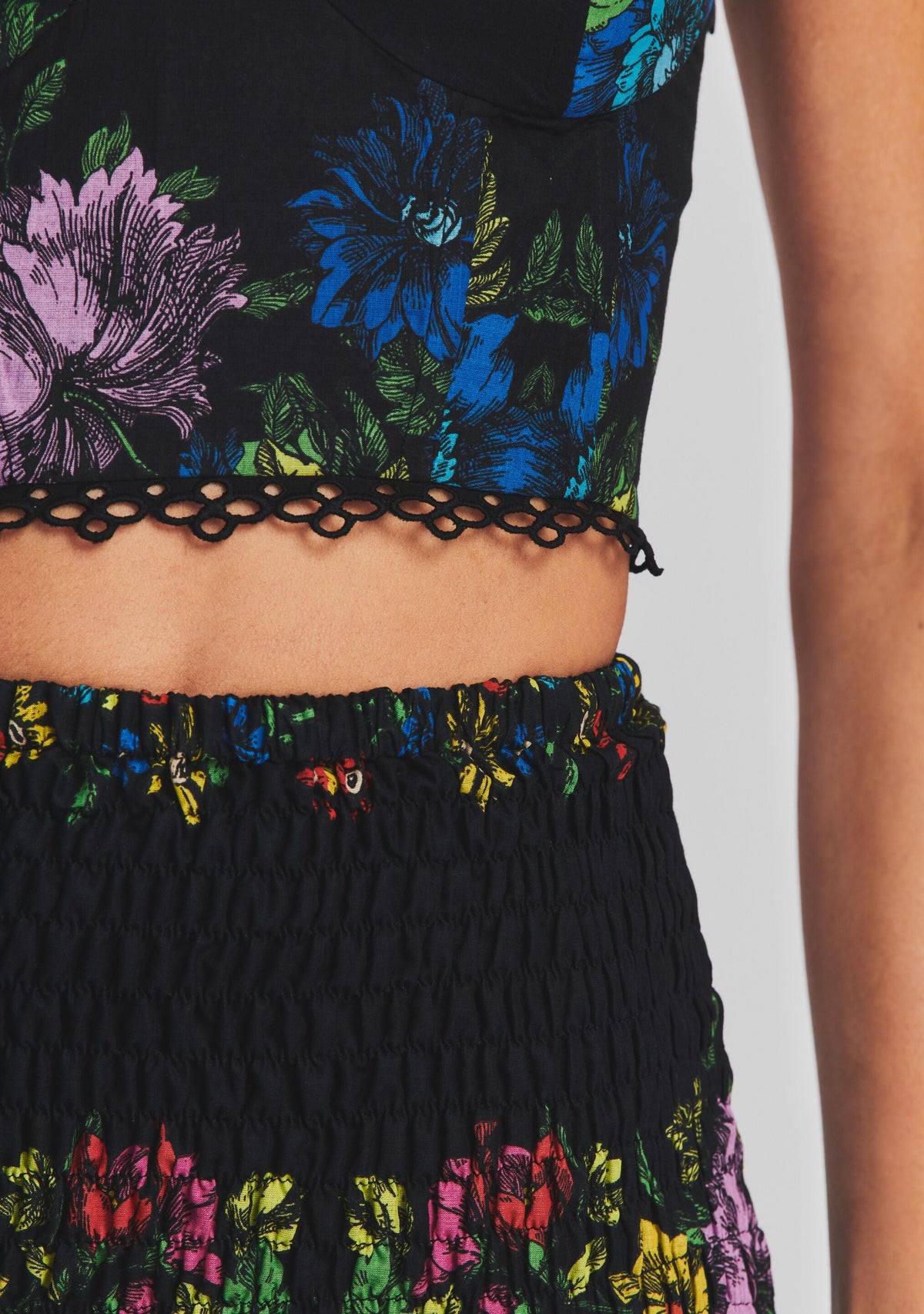 Yane Short Skirt by Charo Ruiz in Garden Black Print, product image 2
